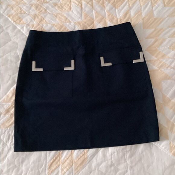 Michael Kors 4 navy blue, mini skirt, metal details - Picture 3 of 15
